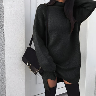 Saskia |  Herbst Oversized Rollkragenkleid