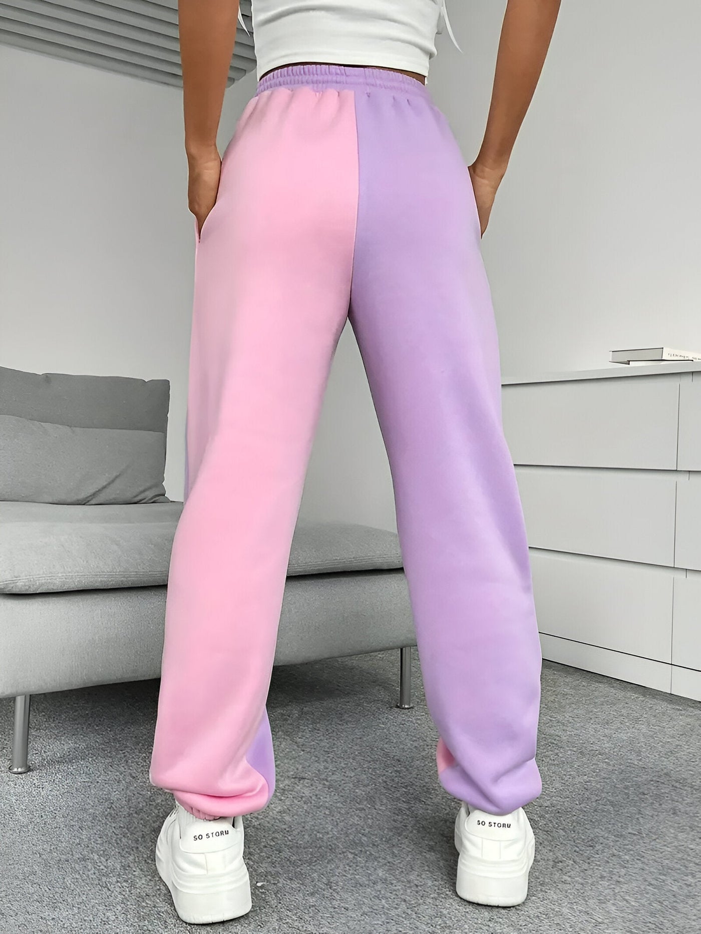 Nele | Color-Block Lockere Jogginghosen – Komfort trifft Stil