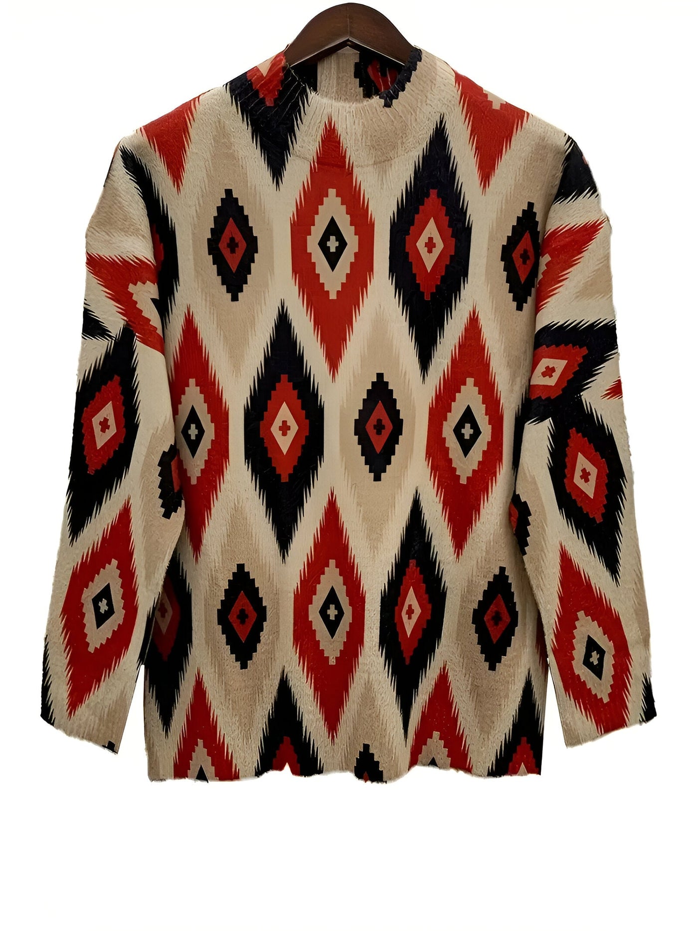 Frieda | Gemütlicher Pullover mit Stehkragen und Print