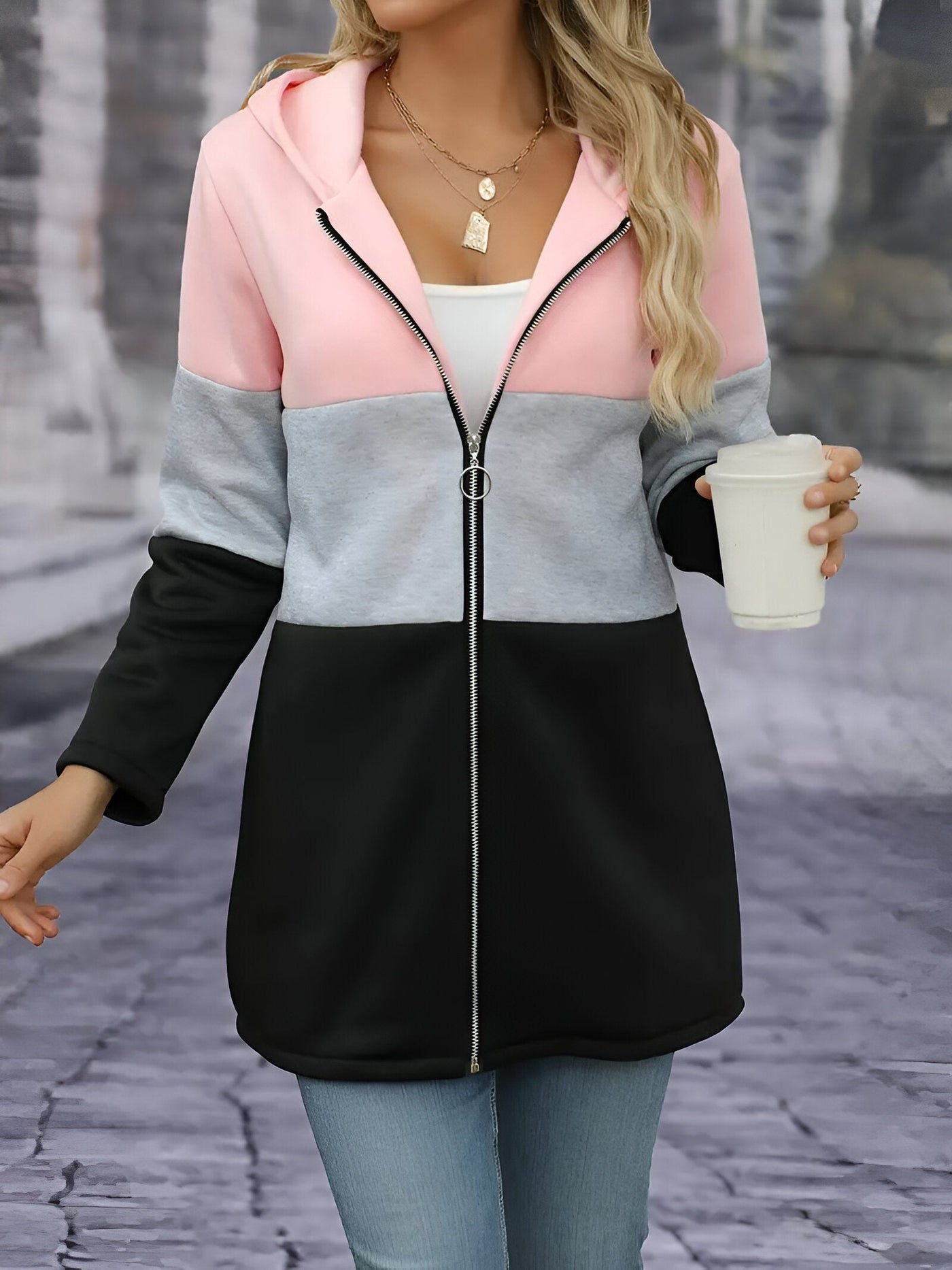 Franziska | Color Block Kapuzenjacke