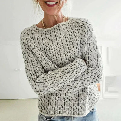 Ariana® | Schicker grauer Pullover mit Stiefelausschnitt