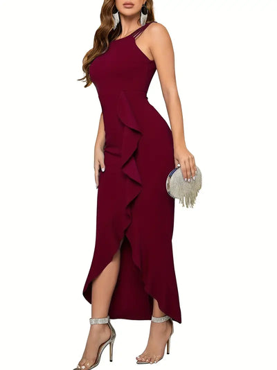 Skylar | Cami-Kleid mit geteiltem Rüschensaum