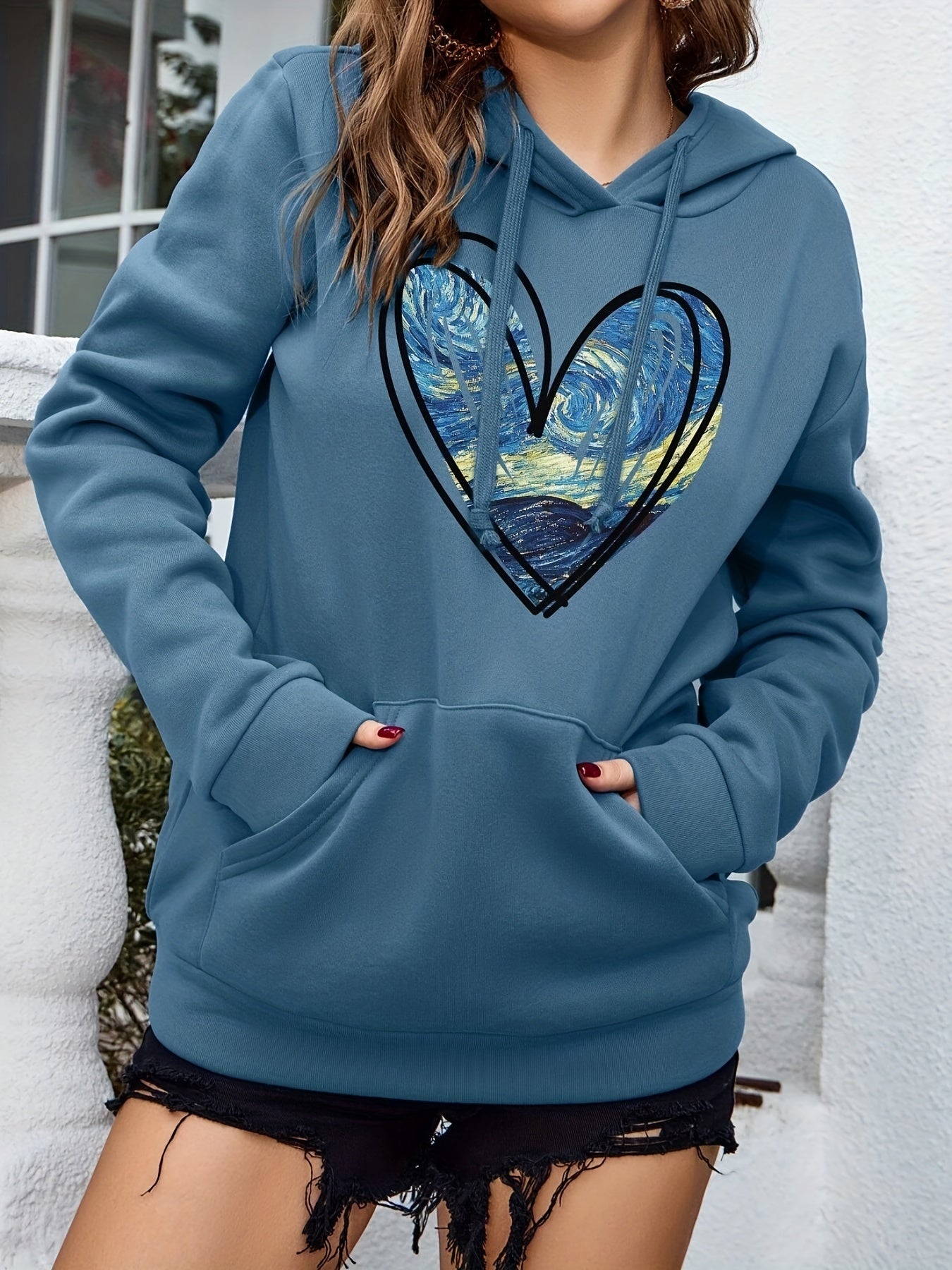 Bequemer Pullover mit Kapuze für Damen