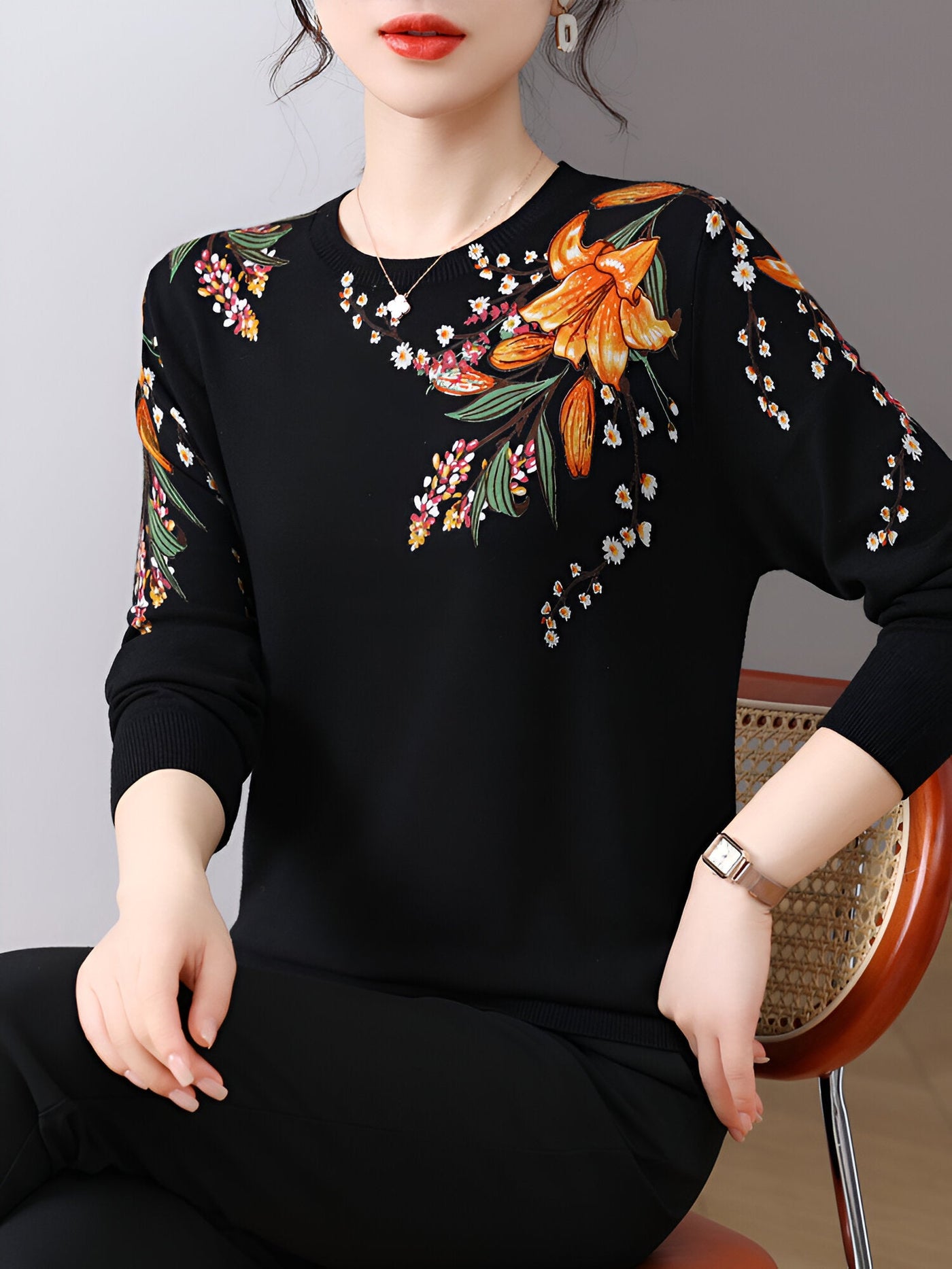 Ksenia | Stylischer Gedruckter Pullover