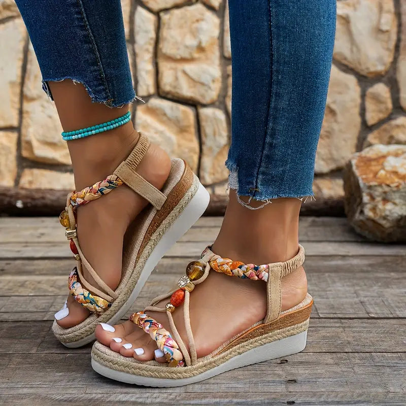 Hope| Modische Freizeit-Sandalen mit Keilabsatz für Frauen