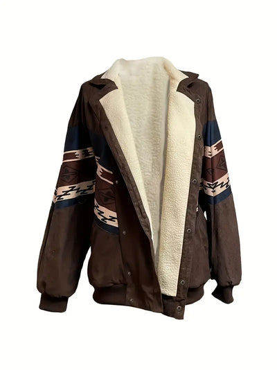 Jules | Aztec Snap Front Sherpa isolierte Jacke