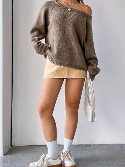 Jamie | Unifarbener Rundhals-Pullover