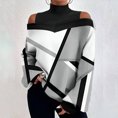 Sophia | Sexy Off-Shoulder Plaid T-Shirt