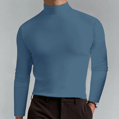Langärmeliges Rollkragenhemd in Slim Fit Oliver