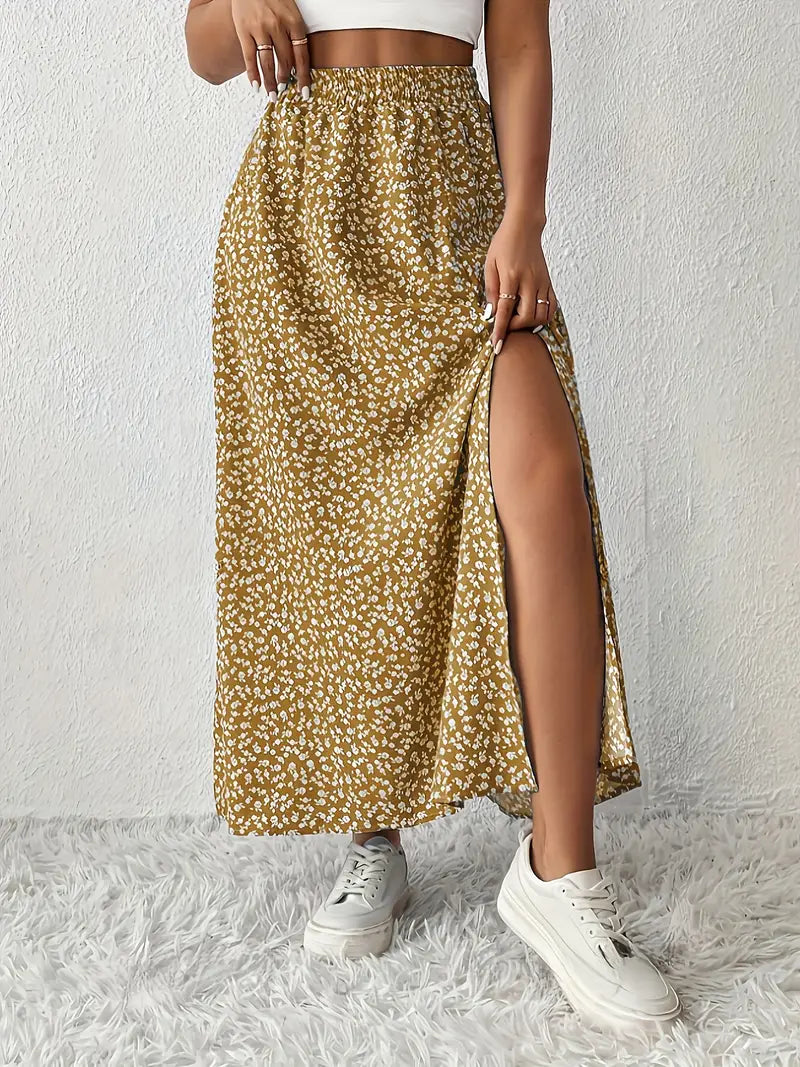 Louvina – Maxirock mit Blumenschlitz