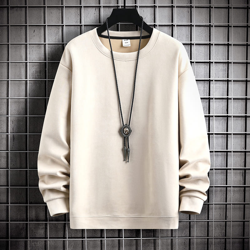 Unifarbenes Pullover für Herren