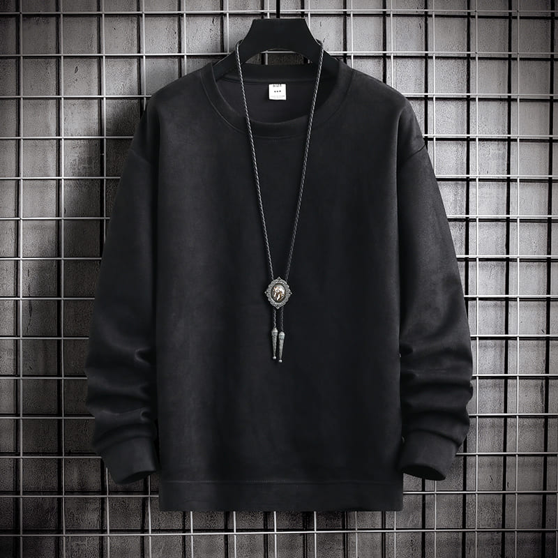 Unifarbenes Pullover für Herren
