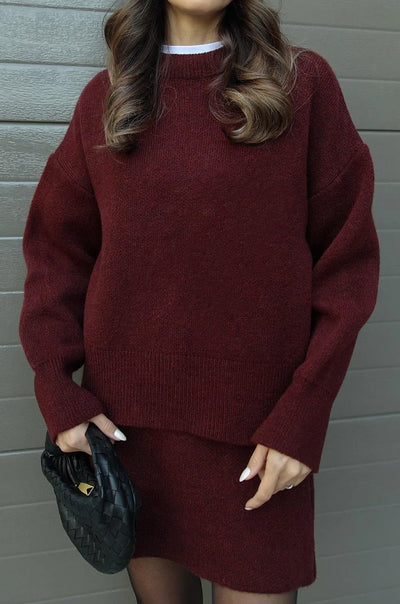 Rock und Pullover Set für Damen