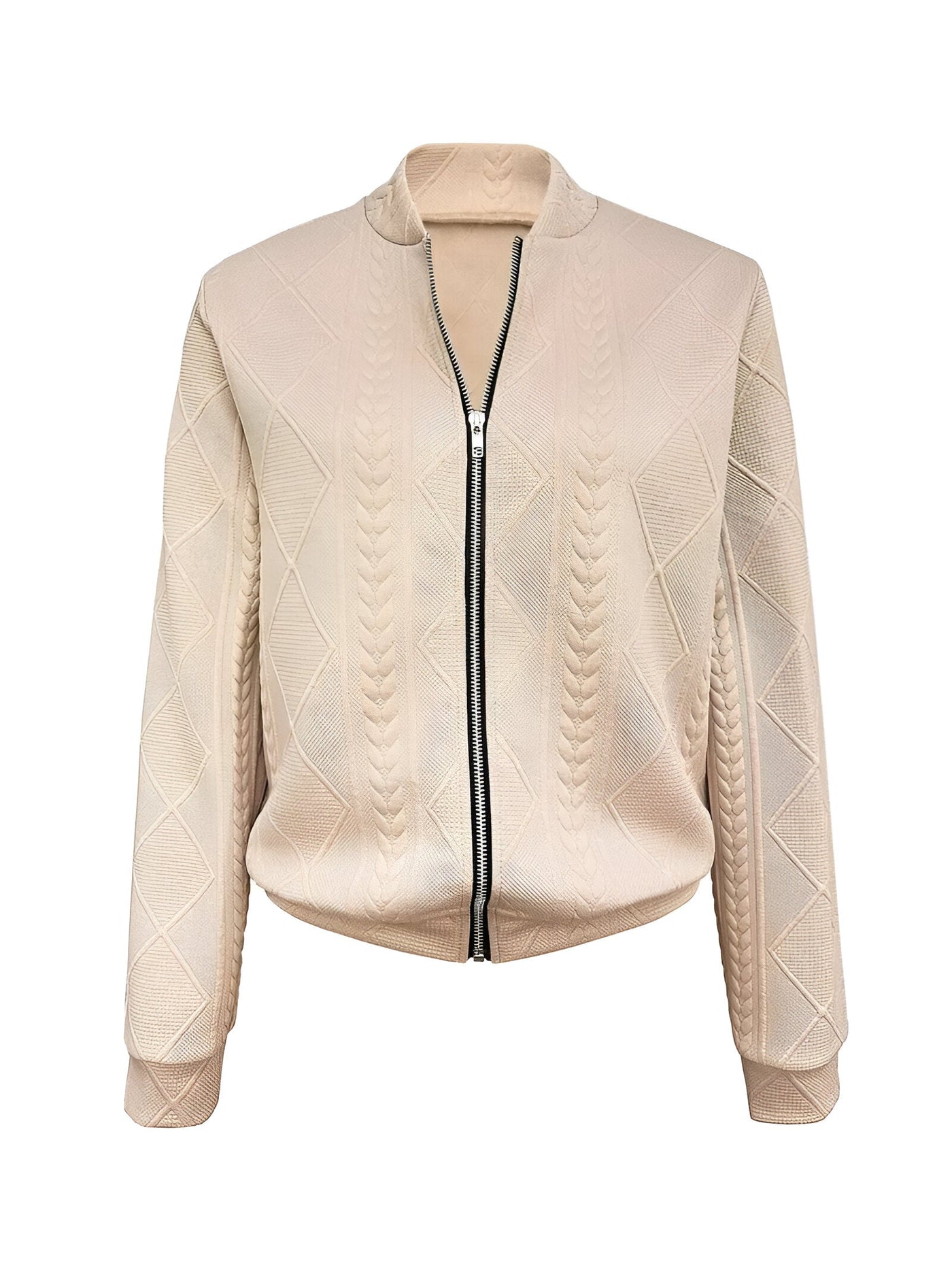 Lucia | Lässige Jacke mit Reißverschluss und Struktur