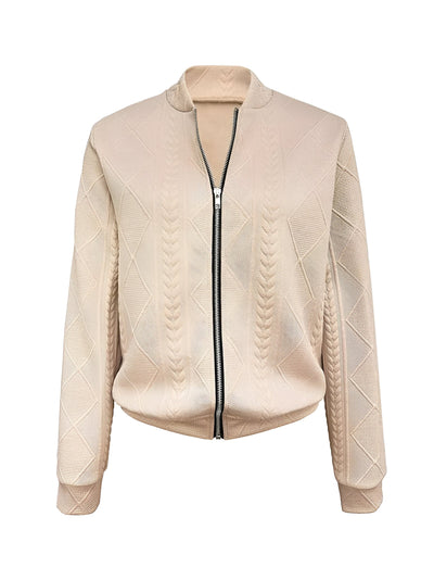Lucia | Lässige Jacke mit Reißverschluss und Struktur