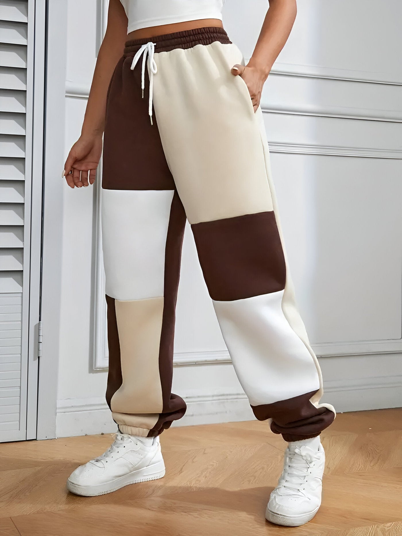 Nele | Color-Block Lockere Jogginghosen – Komfort trifft Stil
