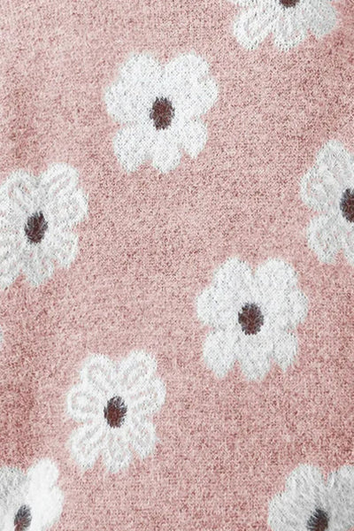Junia® | Geblümter Pullover mit halbem Reißverschluss