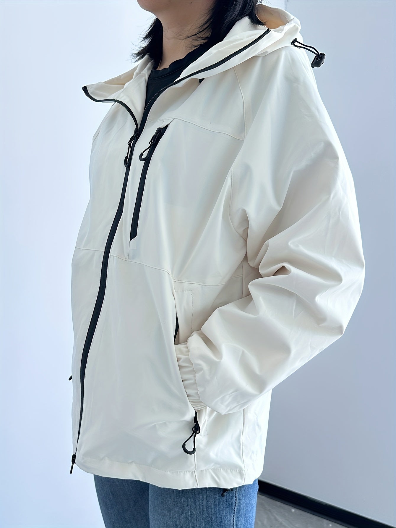 Wetterschutzjacke mit Kapuze für Damen