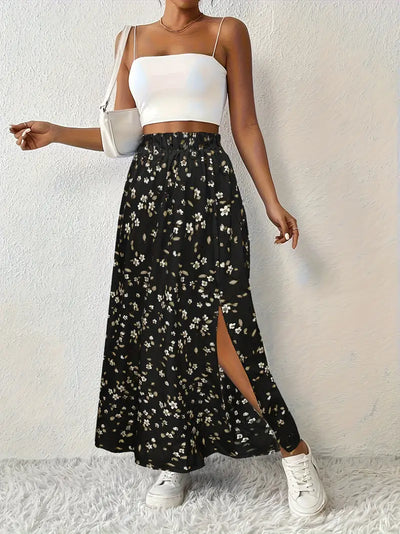 Louvina – Maxirock mit Blumenschlitz