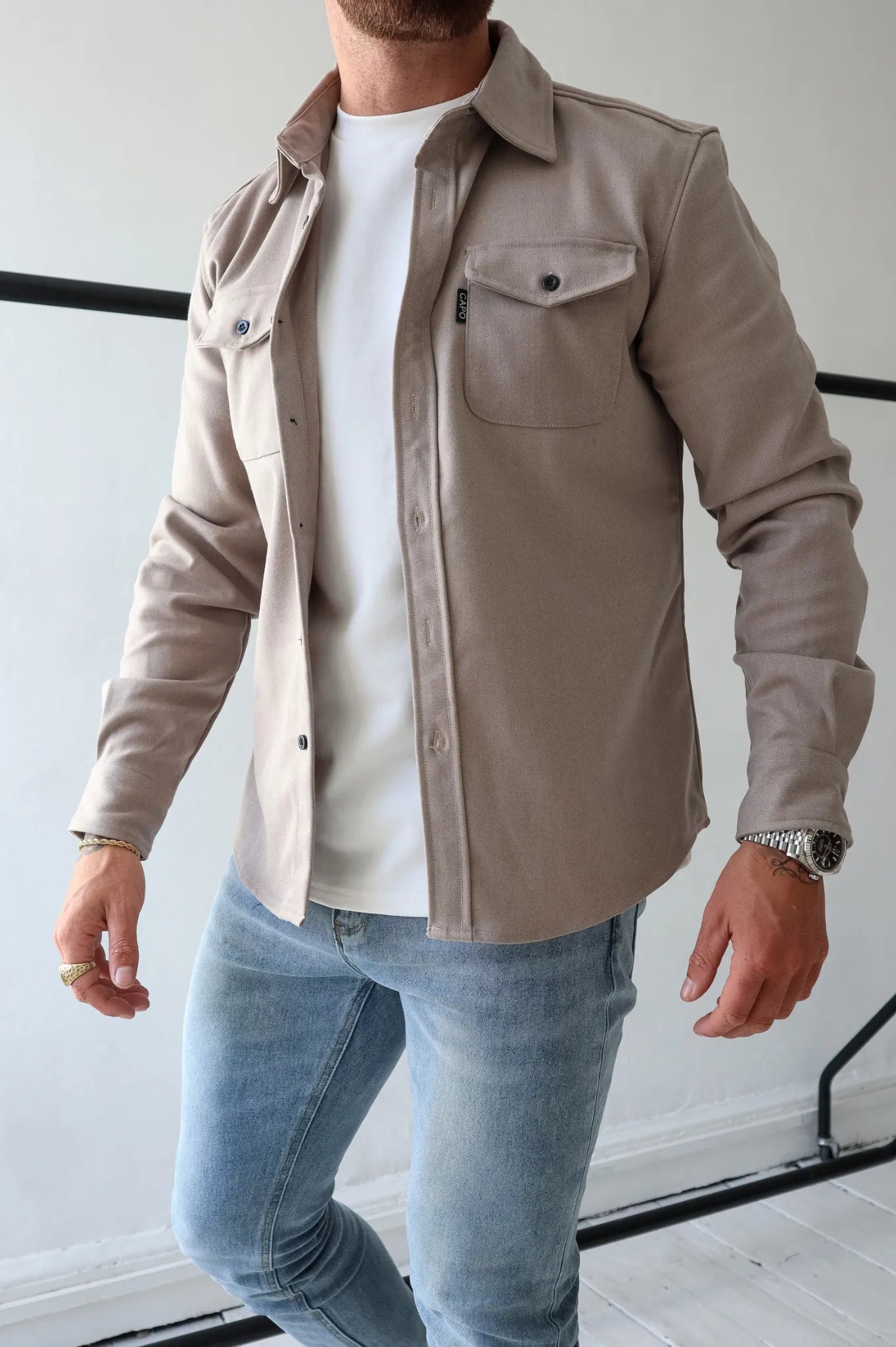 Azan Herren Hemdjacke im modernen Stil