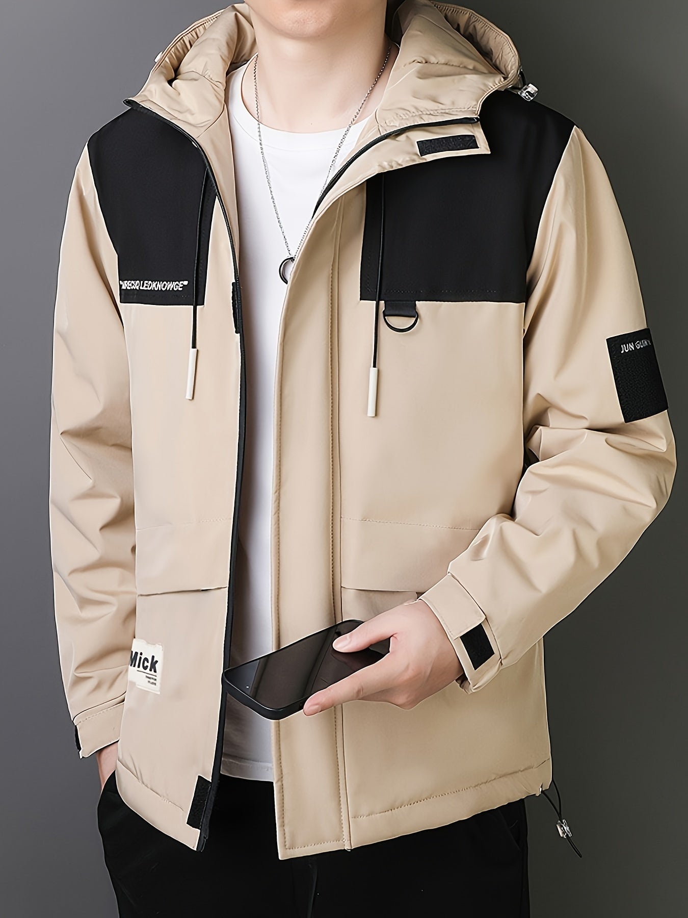 Windschutzjacke mit Kapuze für Herren