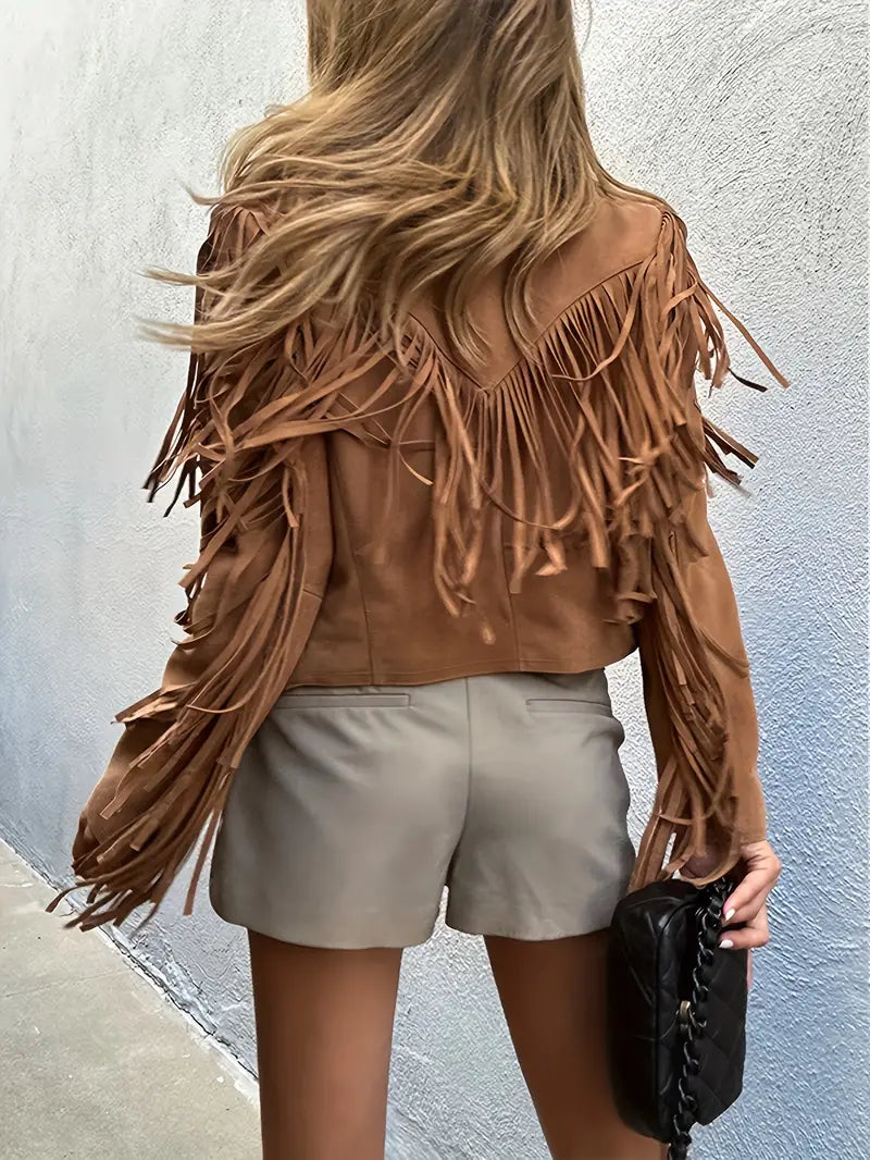 Shiloh | Schicker Mantel mit offener Front und Quasten
