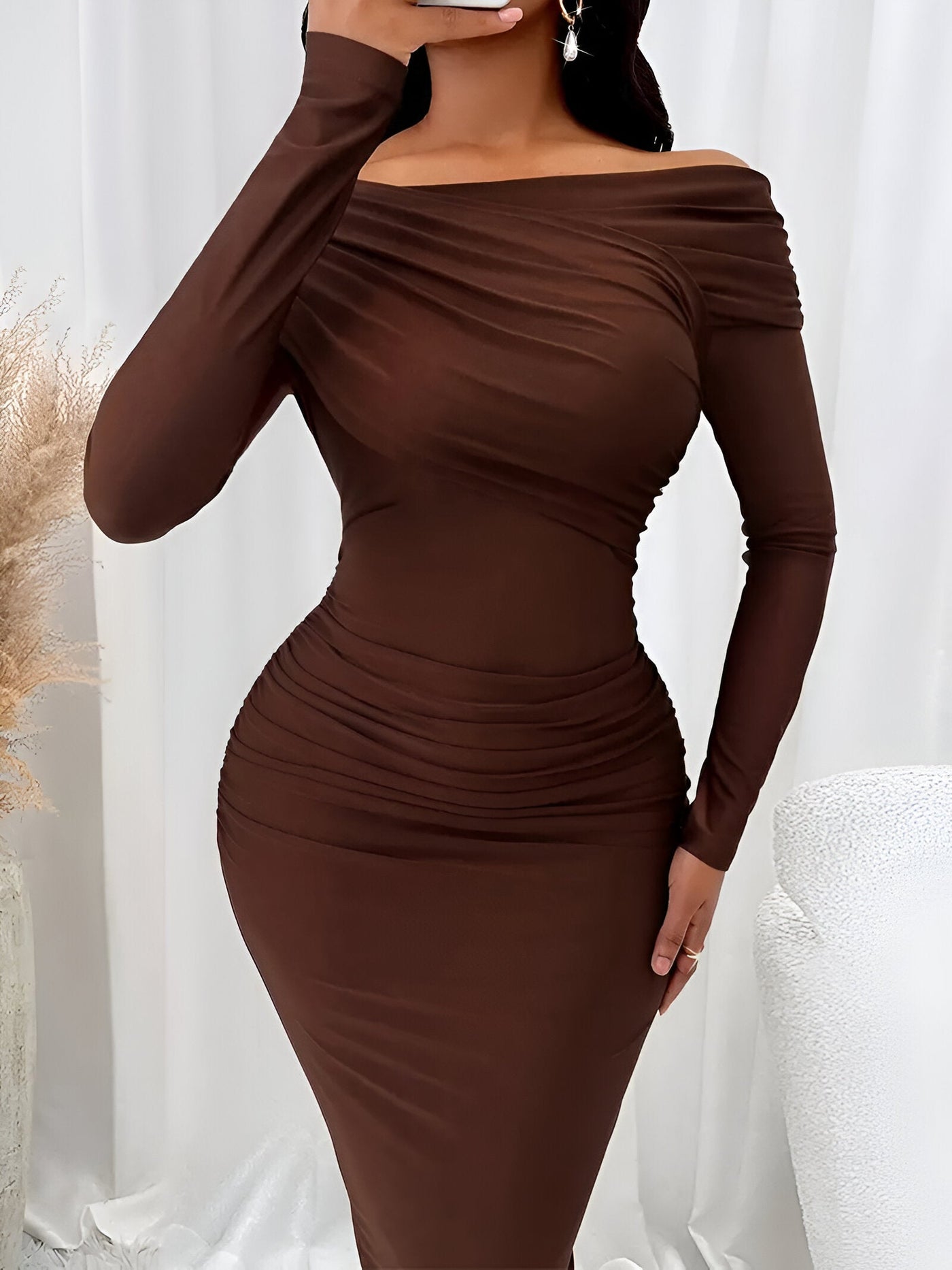 Ethel | Elegantes schulterfreies Bodycon-Kleid