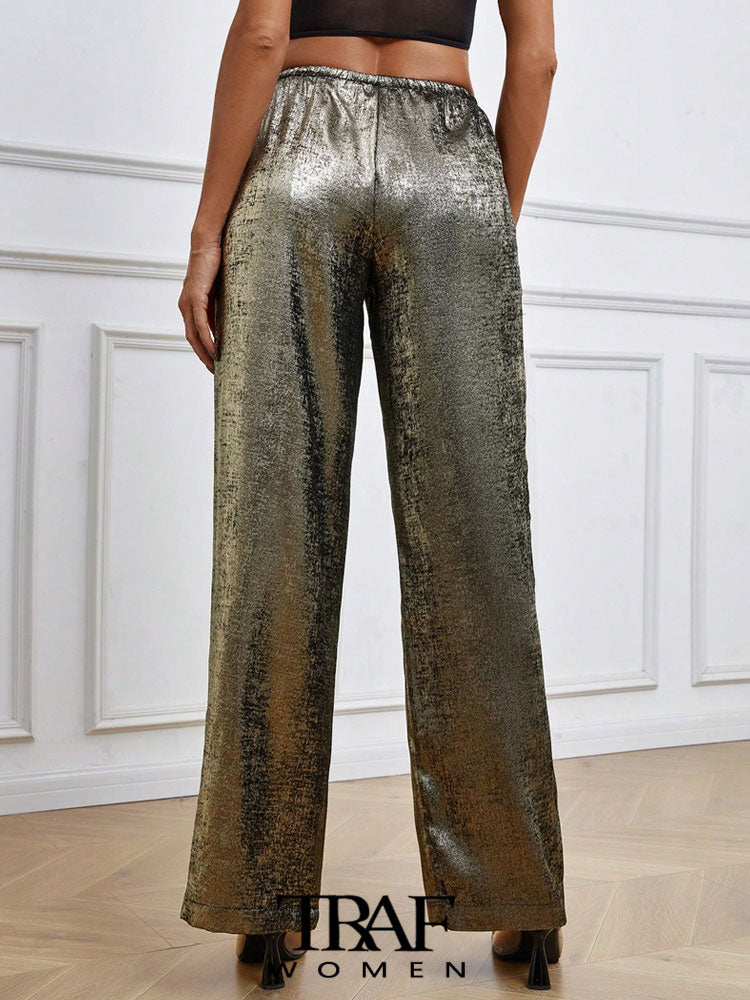 Willa | Traf-Metallic-Hosen für Frauen