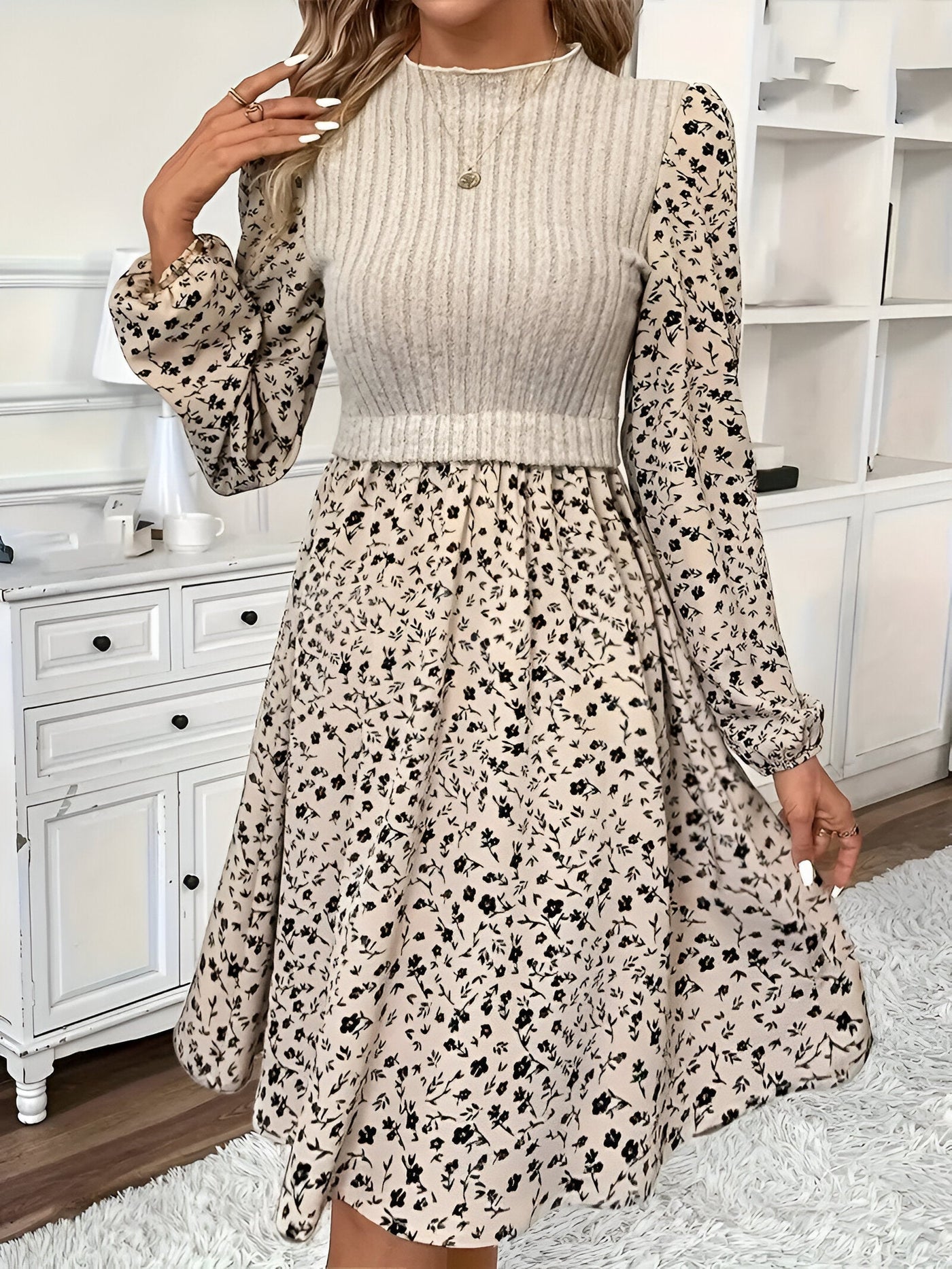 Bettina | Elegantes Blumenmuster 2-in-1 Kleid