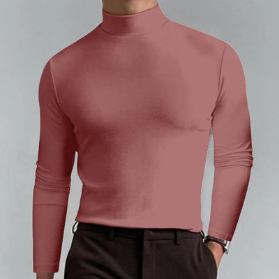 Langärmeliges Rollkragenhemd in Slim Fit Oliver