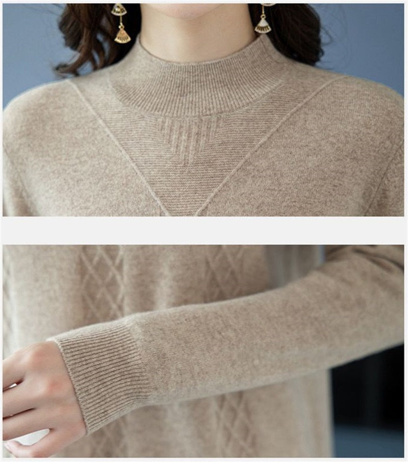 Trystan | Herbst Winter Frauen Pullover Pullover Mittellang Niedrig