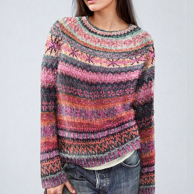Chloe® | Bunter Gestreifter Strickpullover