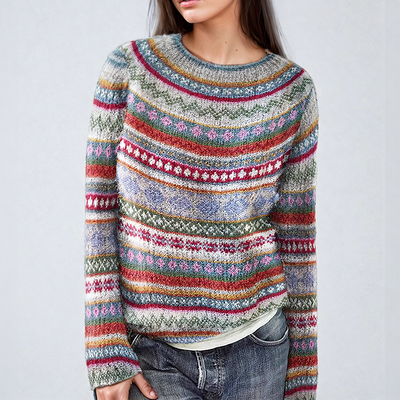 Chloe® | Bunter Gestreifter Strickpullover