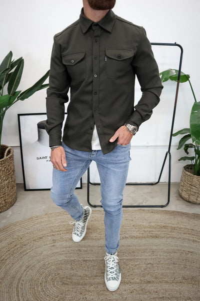 Azan Herren Hemdjacke im modernen Stil