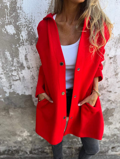 Karina® | Lässiger einreihiger Blazer mit Kapuze
