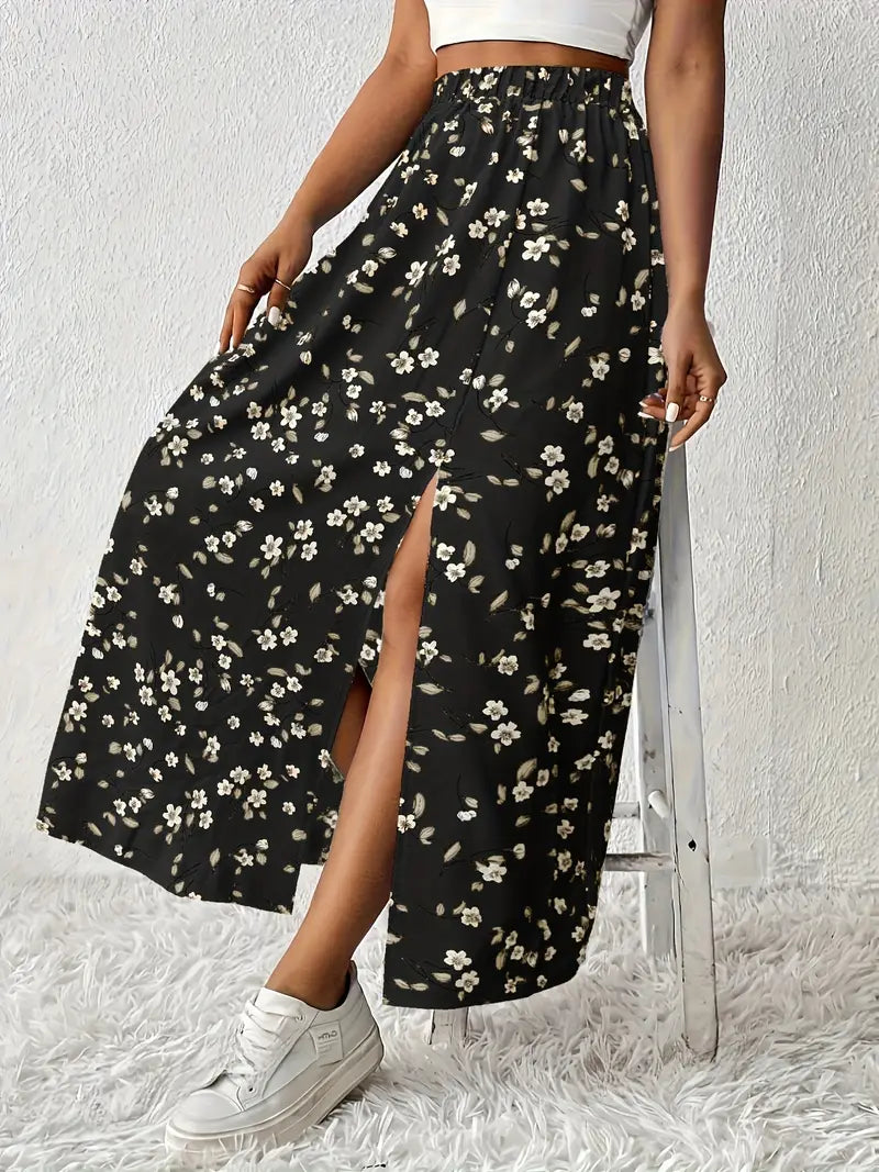 Louvina – Maxirock mit Blumenschlitz
