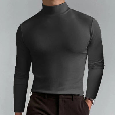 Langärmeliges Rollkragenhemd in Slim Fit Oliver