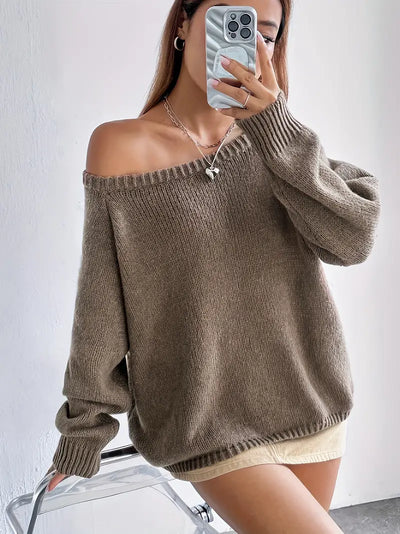 Jamie | Unifarbener Rundhals-Pullover