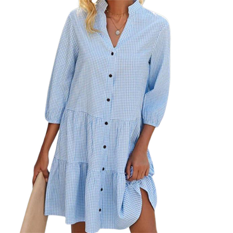 Emy - Karomuster-Cardigan-Kleid