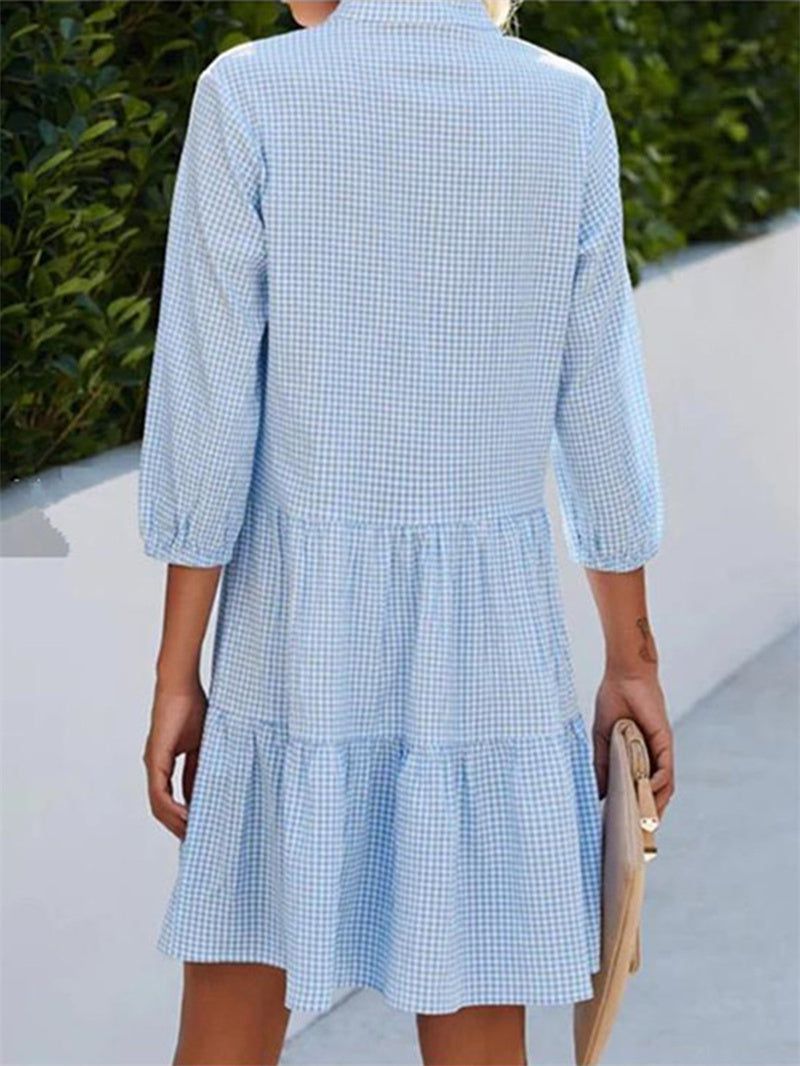Emy - Karomuster-Cardigan-Kleid