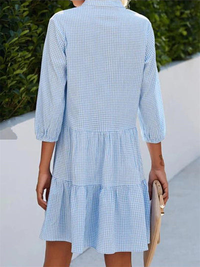 Emy - Karomuster-Cardigan-Kleid