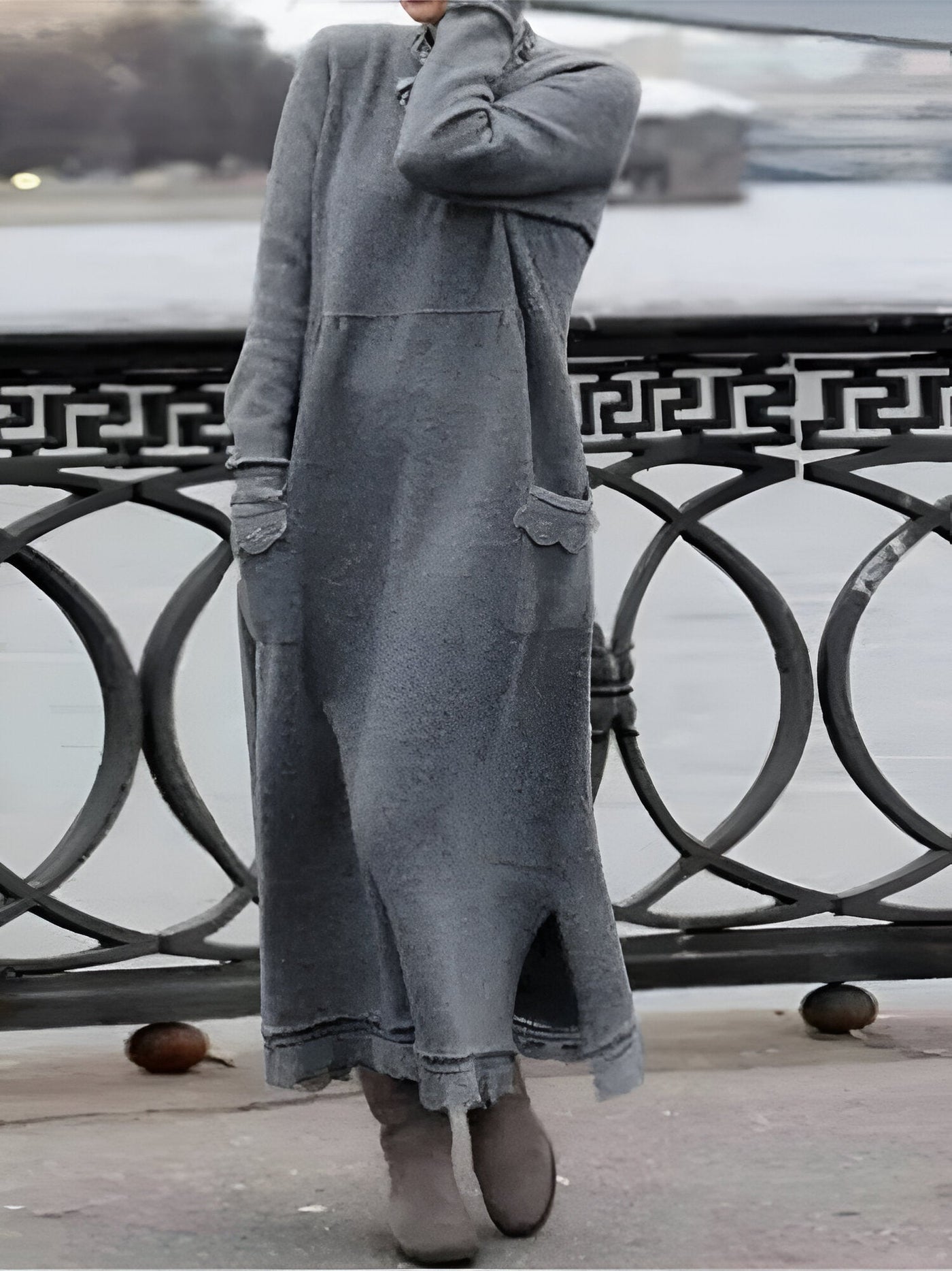 Cornelia | Gemütliches Samt Sweatshirt Kleid