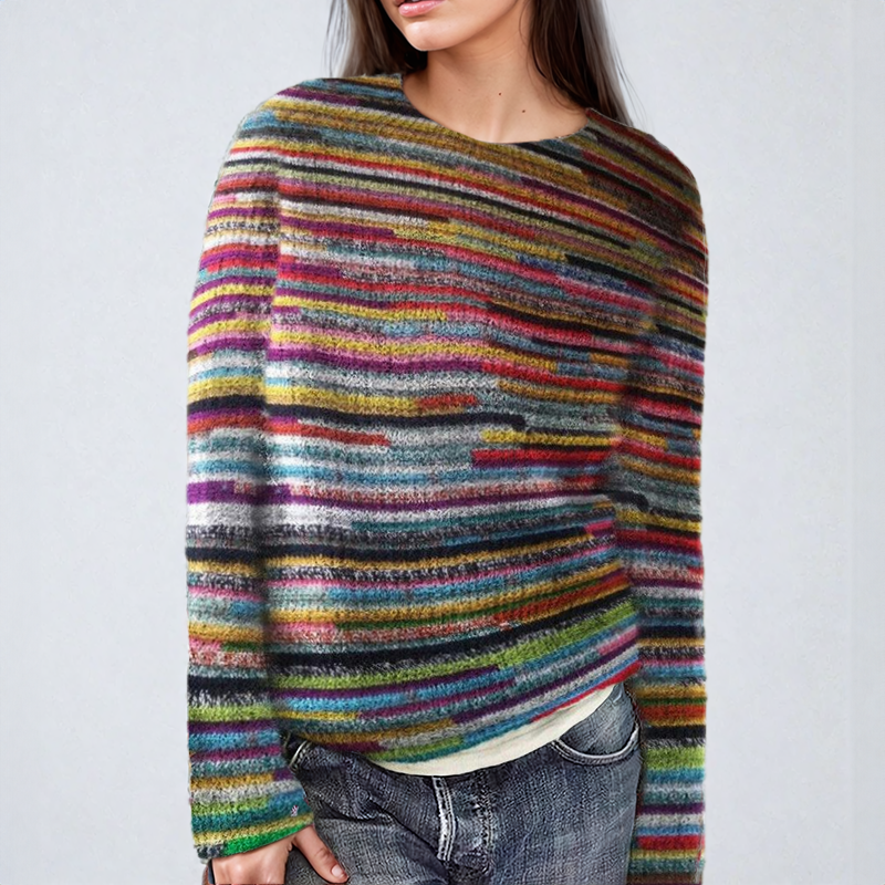 Chloe® | Bunter Gestreifter Strickpullover