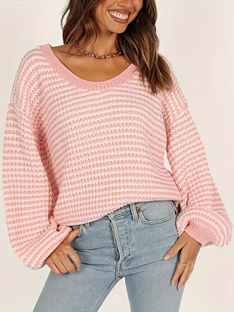 Charlie | Gestreifter Rundhals-Pullover