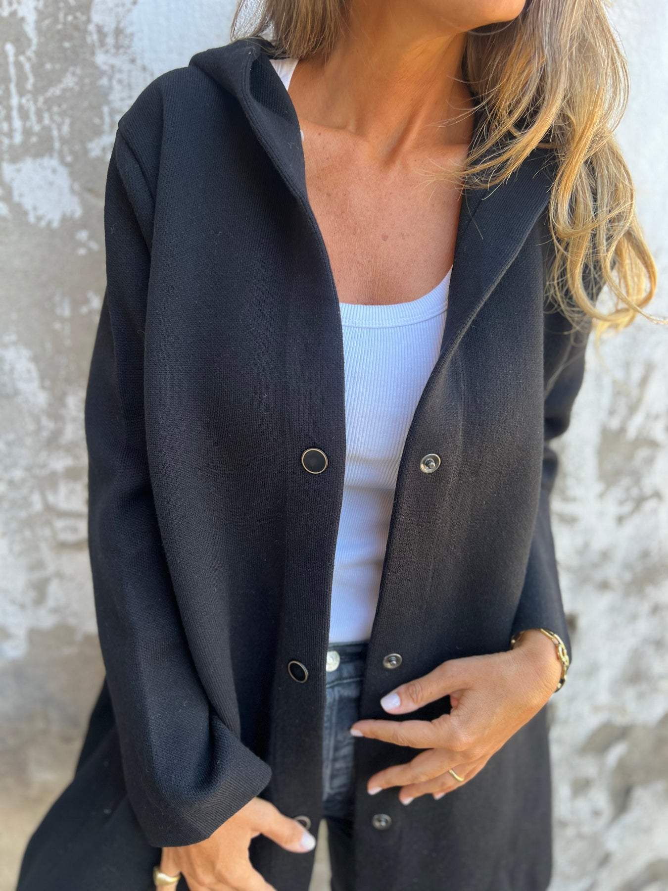 Karina® | Lässiger einreihiger Blazer mit Kapuze