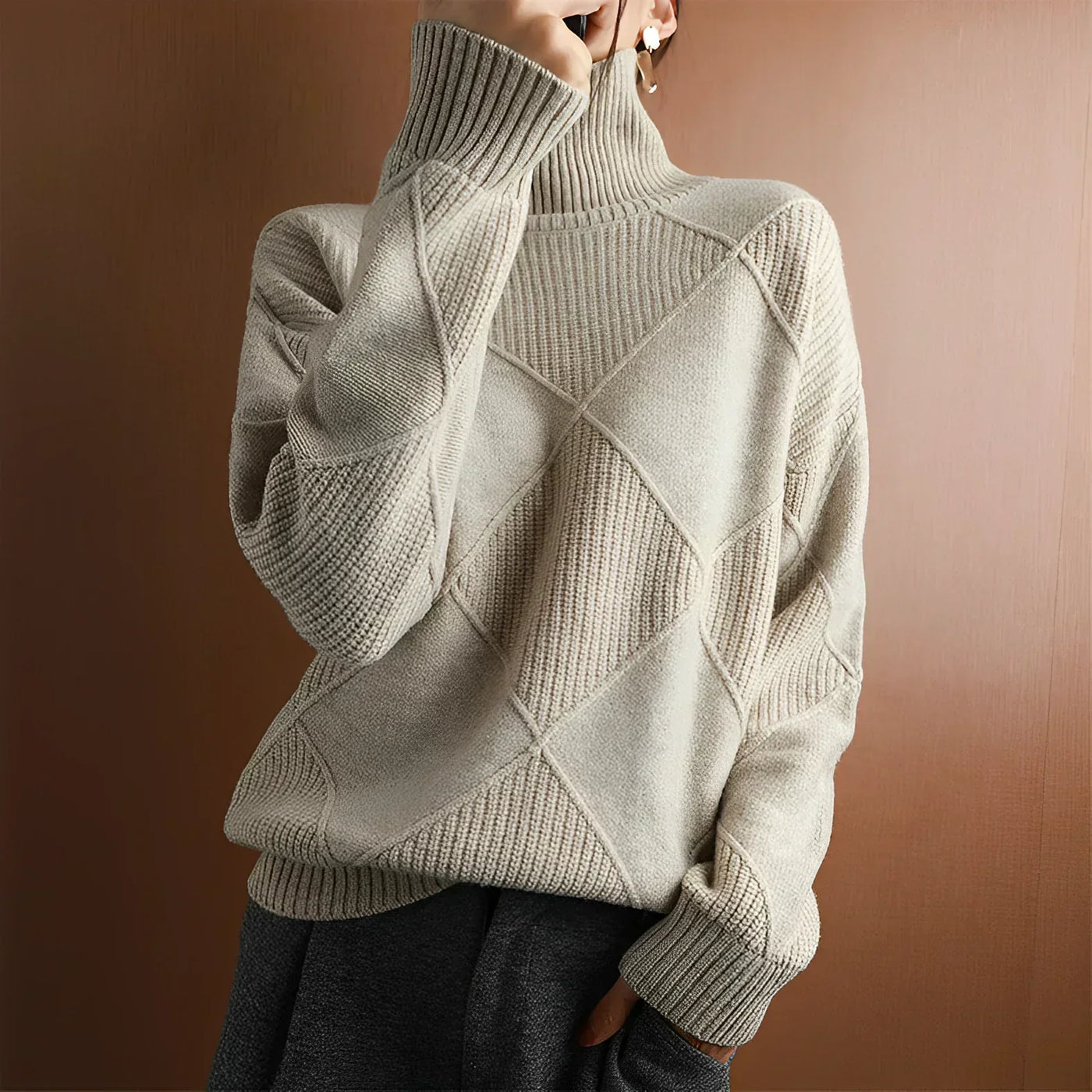 Christina® | Strukturiertes Rollkragenpullover