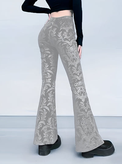Bianca | Elegante Gothic Floral Schlaghosen