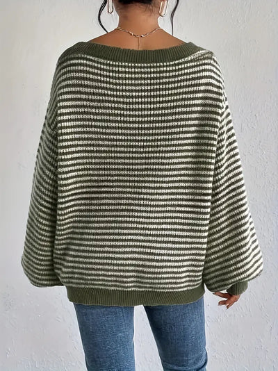 Charlie | Gestreifter Rundhals-Pullover