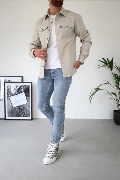 Azan Herren Hemdjacke im modernen Stil
