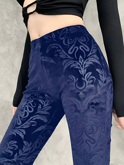 Bianca | Elegante Gothic Floral Schlaghosen